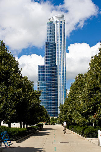 A photo of part of the Chicago skyline By: Chicago Commercial Photography